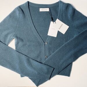 Naadam Teal Cashmere Cardigan Sweater NWT Size - Small
